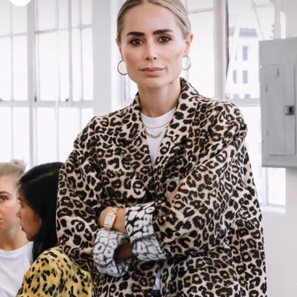 anine bing leopard jacket